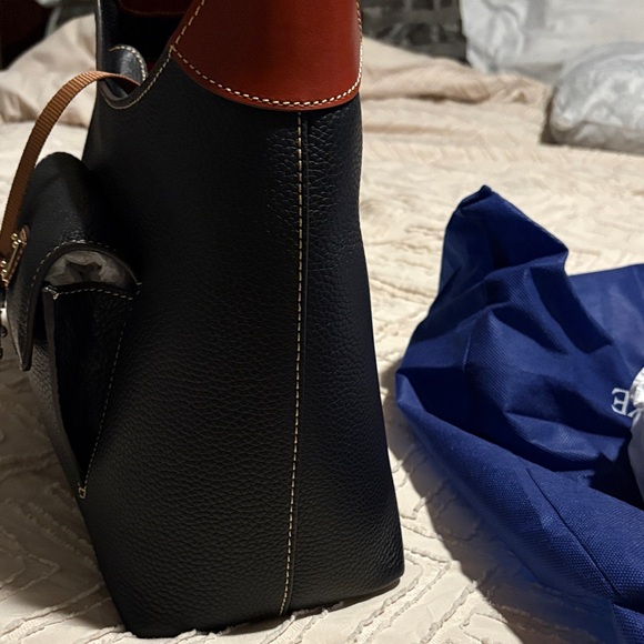 Dooney & Bourke Black and Brown Hobo Bag - Picture 10 of 15